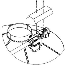 Шнек стационарный спиральный с ПВХ трубами AMI 127/9 с мотором-редуктором 1,1 кВт, 350 об/мин, 380 В (мотор 1400 об/мин, передаточное число 3,93), IP 55 