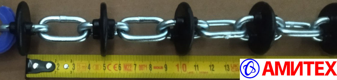 Цепь-шайба приводная закаленная горячеоцинкованая, шайба 34мм