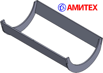 Переходник для дозатора с кормовой трубы 60мм на трубу 50/45мм с прорезями под шибер 