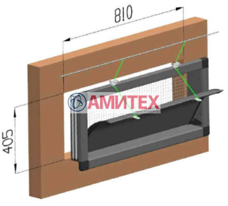 Клапан приточный 3511 м3/час габ. размер 880*475мм