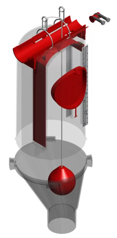 Дозатор объемом Aco Funki 6л (10л), включая задвижку, отверстие для чистки, опуск 75мм