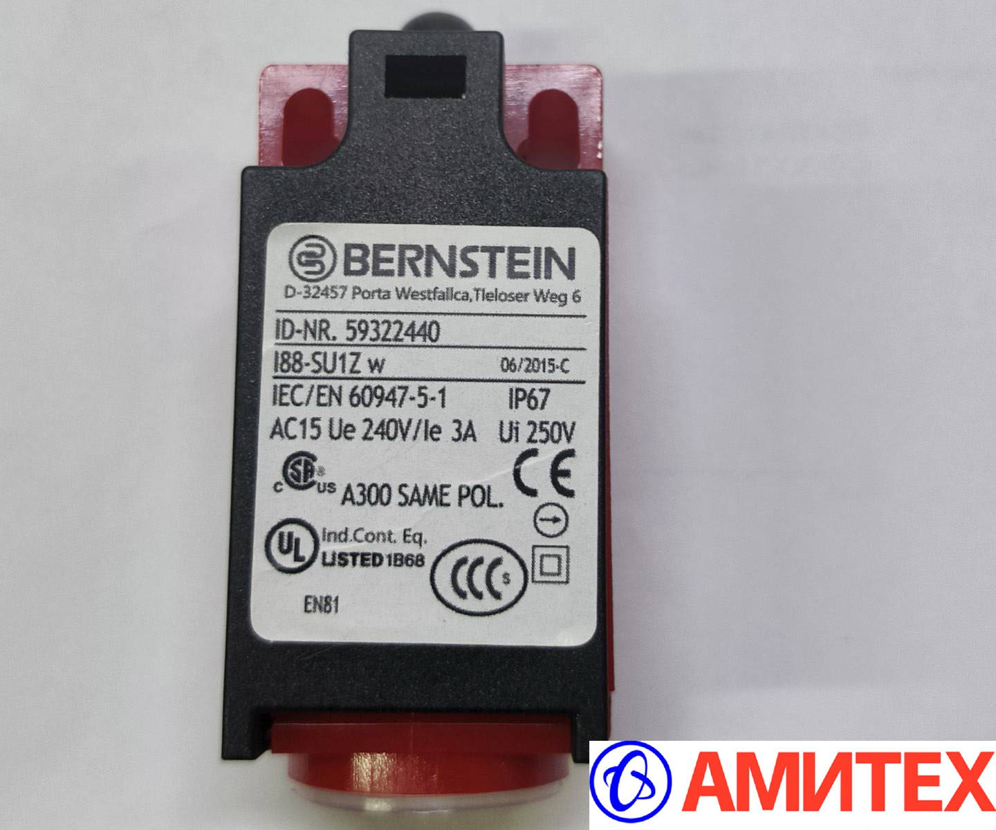 Концевой выключатель Bernstein AG I88-SU1Z W, IP 65.  Производитель - Bernstein AG