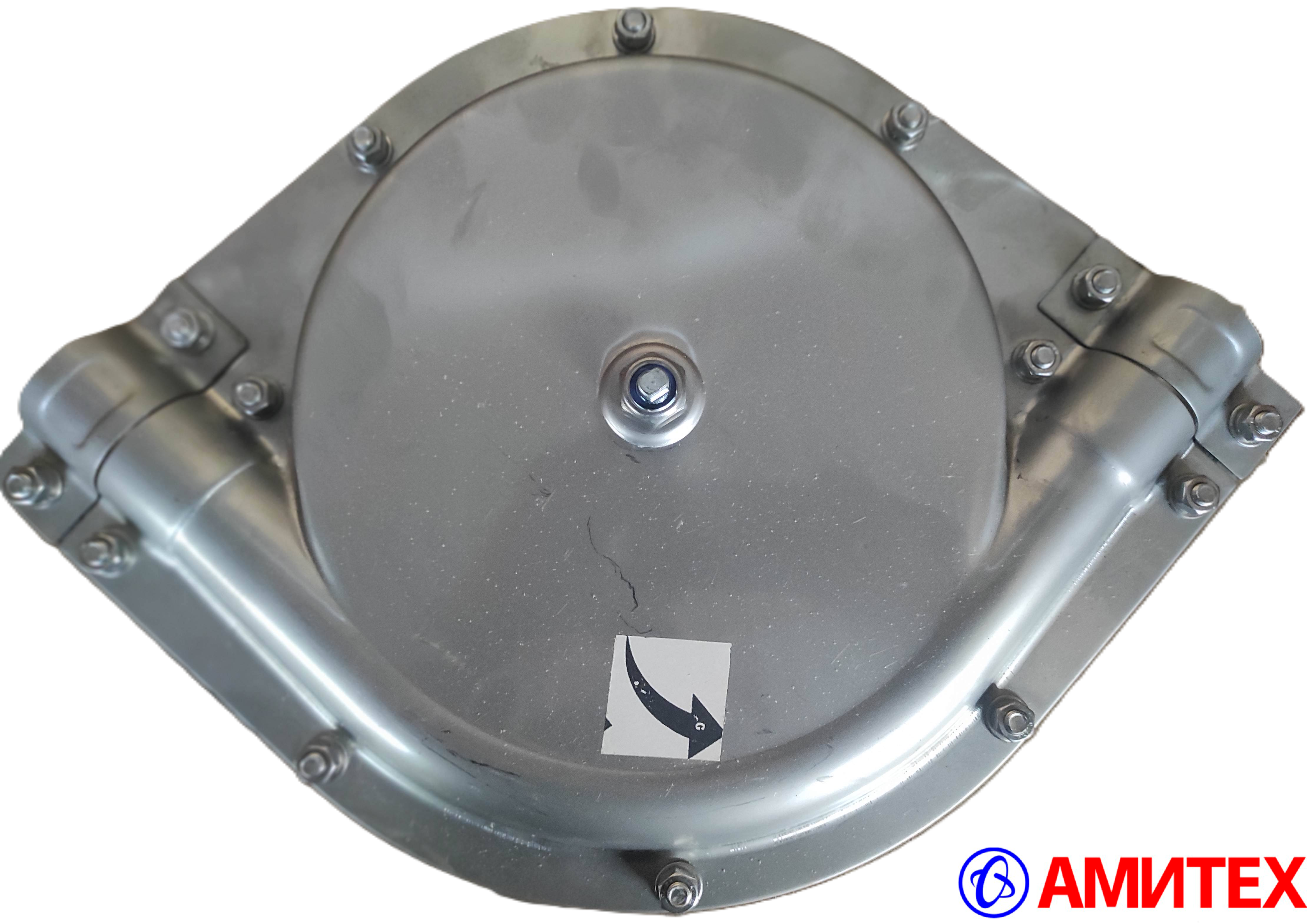 Поворотный угол 90° нерж. сталь 304  с литым чугунным колесом (для системы 45 мм)