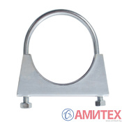 Зажим трубы 127 мм с ответным упором и 2- мя гайками