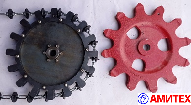 Звезда приводная стальная диам вн. 30 мм для цепь-шайбы с расстоянием между шайбами  70 мм, 16 зубьев 