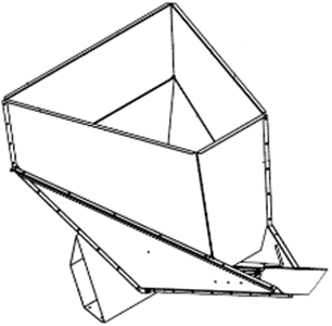 Заборная горловина на болтовых соединениях AMI 1150 напольная для шнека 100/120 мм