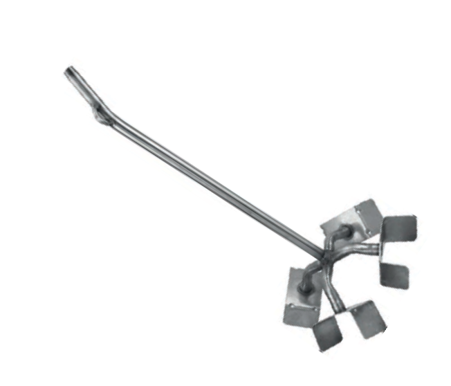 Кронштейн свободно висящий из нержавеющей стали, труба 1/2 дюйма, 620 мм, 4-х сторонний патрубок, изогнутый на 30°