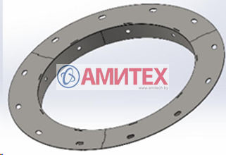 Усилитель прочности 2-х составной из нерж. стали шахты вентиляционной Ø 860 мм