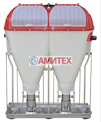 Кормовой аппарат Egebjerg Classic Jumbo 180 л для откорма с увлажнением в кормушке.