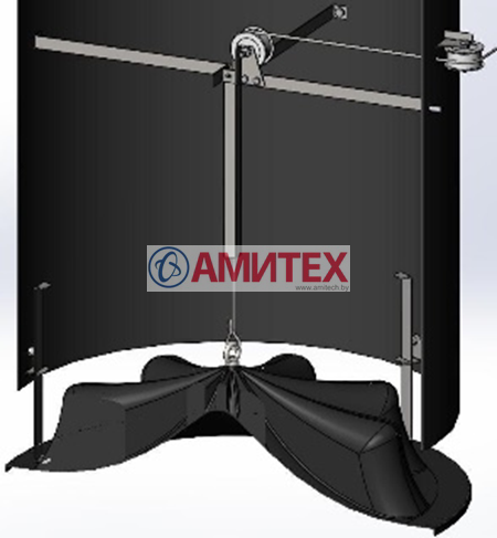Механизм подьема/опускания для шахты Ø 820мм сервомотором короны распределения воздуха