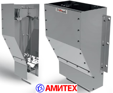 Дозатор корма из нерж. стали для сухих кормов обьемом 10л в станках для опоросов