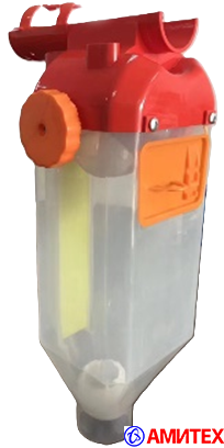 Дозатор объемом 8л, вкл. задвижку, отверстие для чистки (ввода медикаментов), скоба крепления информации, опуск  оцинк 70 мм внутри, 80 мм снаружи