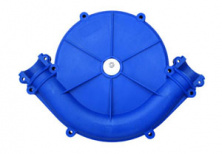 Угол поворотный 90° 60мм с литым пластиковым колесом