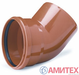 Отвод (колено) 250 мм 45 градусов