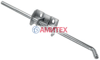 Опускная труба 1/2" с пружинным регулятором по высоте из нерж. стали высотой 650 мм подвода воды к 1-й поилке