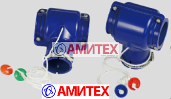 Переходник с трубы кормления диаметром 60 мм на опускную трубу 60 мм с веревочным механизмом регулировки подачи корма