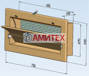 Клапан приточный ПУ 1500 м3/ч при 10Па (2150 м3/ч 25Па)