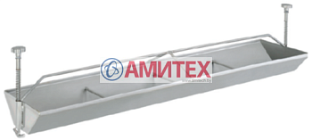 Прикормочная кормушка на 16 делений  для поросят длиной 2000мм, шириной 240мм, высотой кормового корыта 70мм