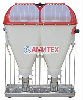 Кормовой аппарат Egebjerg Classic Jumbo 180 л для откорма с увлажнением в кормушке.