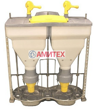 Кормовой аппарат AP Swing Double 180л для откорма с увлажнением в кормушке