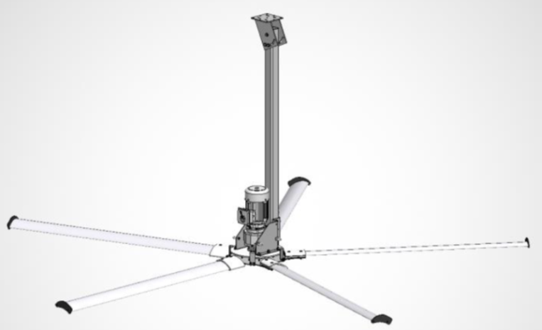 Бризовый 6-ти лопастной потолочный вентилятор, Ø 7300мм, 15500 м3/мин, 55 об/мин