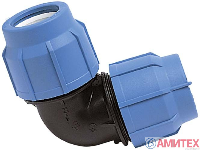 Отвод ПНД обжимной 20 х 90°