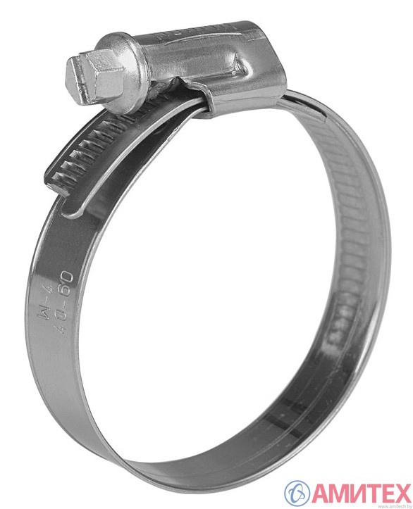 Хомут трубный 62/82, оцинкованный