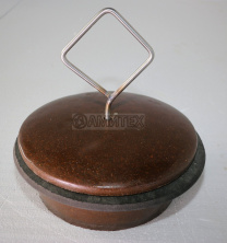 Пробка  с нерж. ручкой для насадки Ø 250 без талии