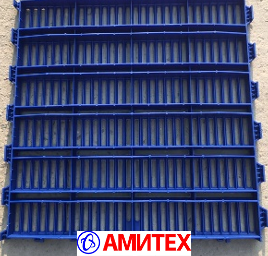 Пластиковая решетка 600х600 мм для доращивания с креплениями на лагу