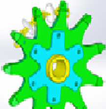 Звезда приводная стальная диам вн. 38 мм для цепь-шайбы с расстоянием между шайбами  70 мм