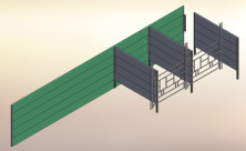 Бокс из ПВХ для телят, индив. размер, с выдвижными стенками