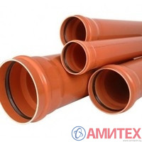 Труба НПВХ наружной канализации Ø 160*4*6000 SN4