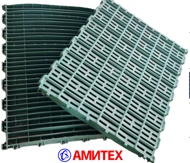 Пластиковая решетка 800х600 мм усиленная с креплениями на лагу