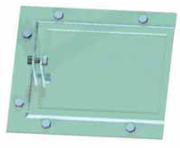 Лючок AMI M34SI горловины бункера AMI36 с задвижкой из нерж. стали 