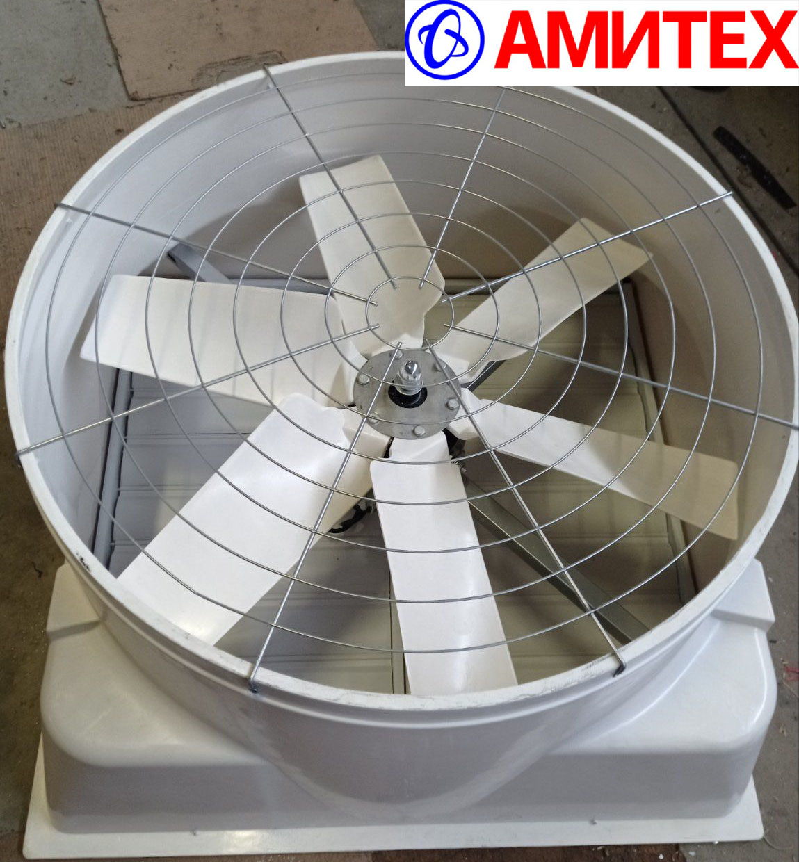 Вентилятор настенный DLF 1460 6-лопастный однофазный Ø1250мм (50"), 380В, 50Гц, 1500Вт, 520 об/мин, производительность 44000 м3/час