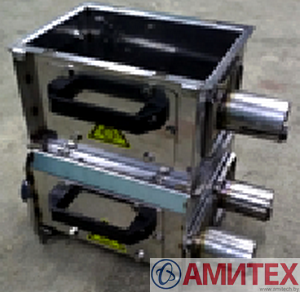 Тройной поддон с натяжителем спирали для трубы 75 мм