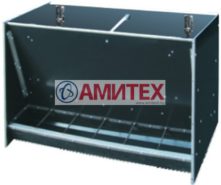 Кормовой аппарат ящичного типа двухсторонний для откорма на 16 кормомест 2400*750*1001мм