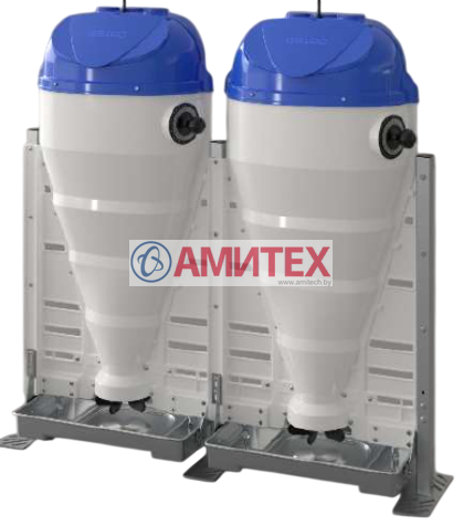 Двойной кормовой аппарат TURBOMAX 200л для доращивания / откорма (7-130кг / 30-130кг) 