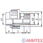 Разъемная муфта d 63  с нар.резьбой