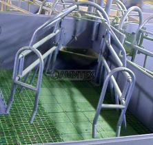 Станок горячецинкованный для свиноматки угловой