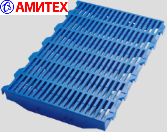 Пластиковая решетка для свиноматок 600х400 мм (50% отверстий) с креплениями на лагу