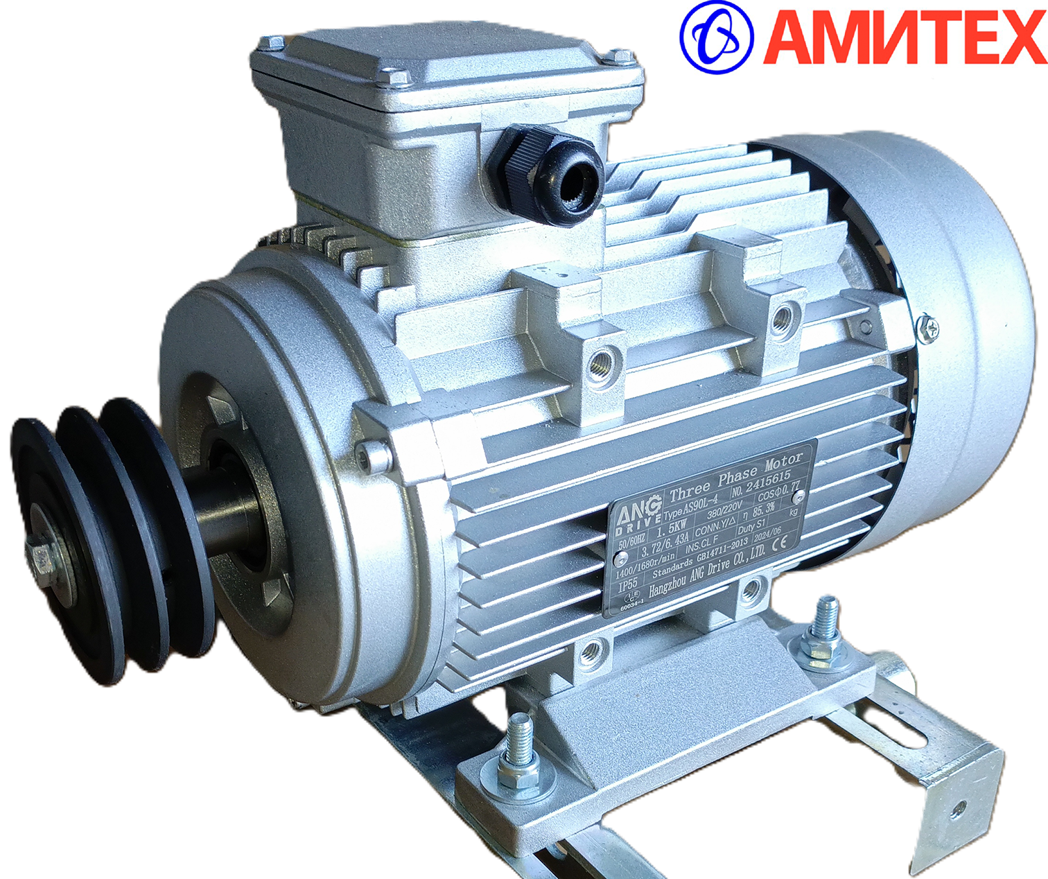 Мотор 3 кВт на лапах, 1440 об/мин, IP 55, 220/380 В, 50/60 Гц