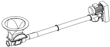 Шнек 1.5 кВт (3-х фазн.) горячецинкованный  диаметром 100 мм длиной 6 м