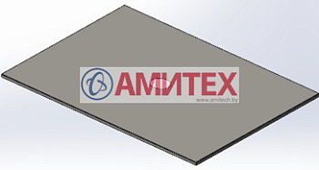 Крышка из нерж. стали 1 мм с ребром жесткости для кормушки ящичного типа двухстороннего 4х2= 8 кормомест, 1200 * 750 мм